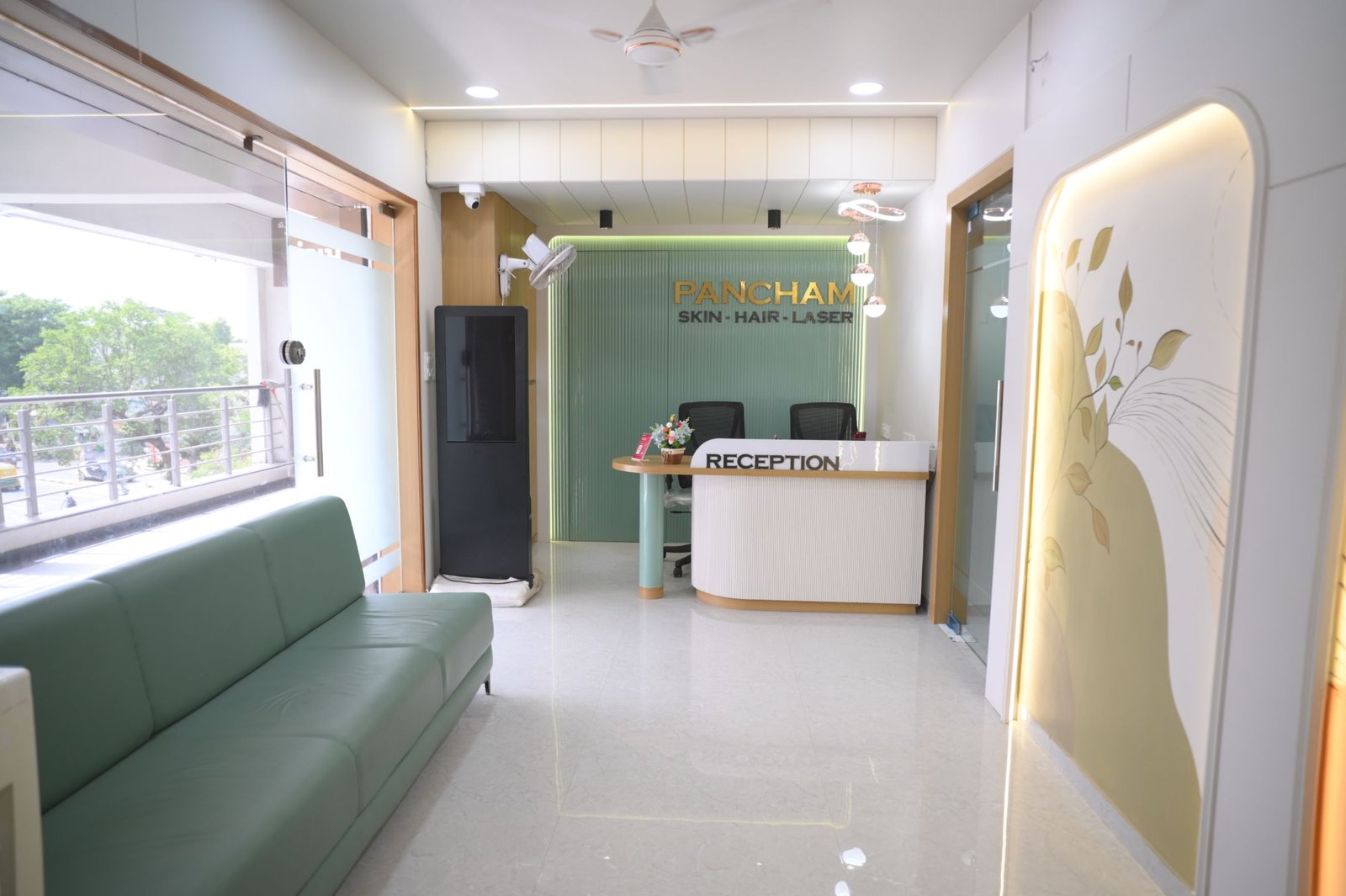 Pancham Skin Hair and Laser Clinic reception and interior